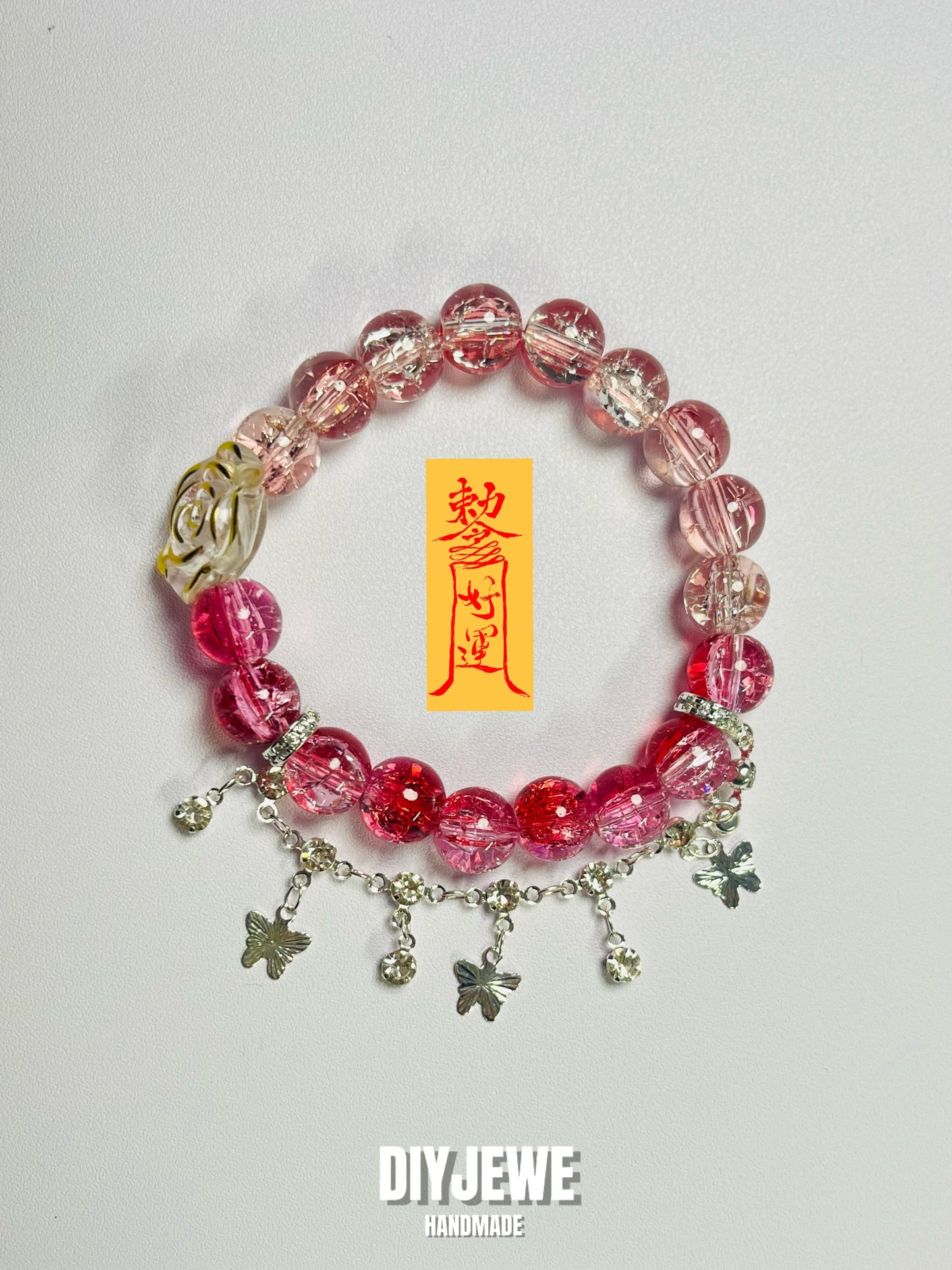 Charm agate bracelet